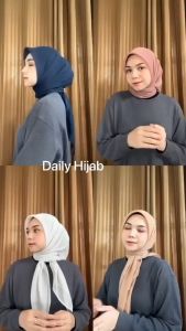 Kerudung Segiempat Polos Premium Jilbab Bella Square Hijab Daily Terlengkap Dan Termurah