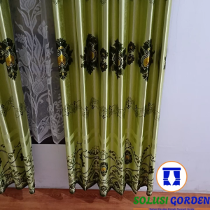 Gorden Jendela Rumah Mewah Kain Blackout Import Motif Batik Mewah Bahan Tebal