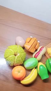 Mainan Potong Buah Durian Sayur Telur Bisa Dikupas Kupas Dipotong Potong