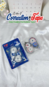 FCI Cute Design Correction Tape 2-in-1 – Mini Portable Correction Tape | Comfortable and Smooth-gliding White-Out Tape for School Office & Home