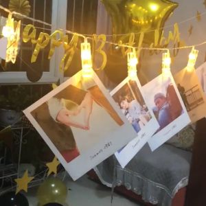 Happy Time Photo Clip Lights: Battery Powered LED String Lights for Parties & Home Decor