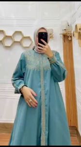 (TERSEDIA LD120) GAMIS WANITA BORDIR BAHAN KATUN TOYOBO PREMIUM SYARI WANITA MUSLIM TERBARU 2024 // IZDIHAAR MUSLIM STORE.