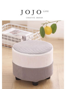 Fashionable Creative Small Cloth Art Stool Home Use Low Stool Simple Modern Style Solid Wood Material Universal Application