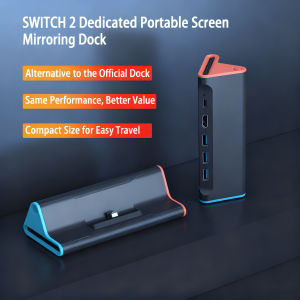 HS-SW2028 Portable 4K HD HDMI Docking Station for Switch 2 – with USB-C Male Connector 60Hz Transmission & Charging