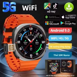 Đồng Hồ Thông Minh 4G 5G 8 Ultra Có SIM GPS La Bàn NFC Màn Hình AMOLED HD Chống Nước Dành Cho Android Và iOS Theo Dõi Sức Khỏe Thể Thao