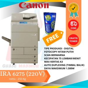 MESIN FOTOCOPY CANON IRA 6275 ASLI EROPA (220V)