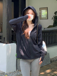 SUHUIQIAN | UV Protection Lightweight Ice Silk Loose Hooded Jacket