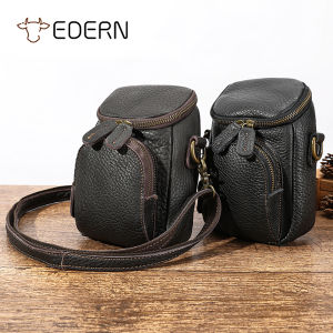 EDERN Đa Chức Năng da thật Người Đàn Ông Của Túi Đeo Vai Thời Trang Phục Hưng Da Bò Túi Đeo Chéo Nhỏ Túi Đeo Túi đựng điện thoại đeo ở hông Cho Nam Giới