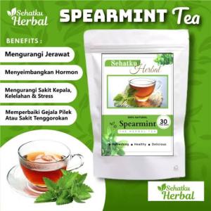 Spearmint tea/teh daun mint asli isi 30 teh celup Organik bebas gula Daun