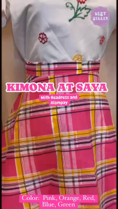 Kimona at Saya 4in1 with Alampay & Headress for Adult & Kids - Checkered Collection - Buwan ng WIKA