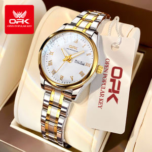 OPK Jam Tangan Wanita Dewasa Tahan Air Bermerek Asli Elegan 2024 Gaya Baru Quartz Stainless Steel Jam Tangan (Garansi 1 tahun)