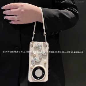 Elegant Pearl Butterfly 3D Huawei Mate70/60/50 pro Phone Case P70/60/50 pro Nova13/12 pro Honor300 Handheld Crossbody Protective Cover