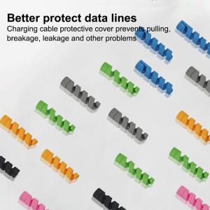 20PCS Silicone Spiral Cable Winder Cable Saver Cover USB Wire Protection For Android Phone Mouse Earphone Date Cord Winder Clip