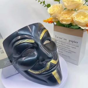 2PCS\SET Classic Anonymous Style Mask Full Face Cosplay Mask for Men Women Halloween Masquerade Party Costume Props