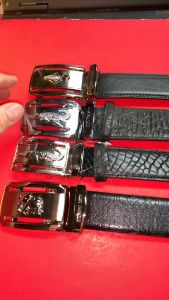 เข็มขัดหัวออโต้หนังวัวขนาด36มมสายหนังสีดำหัวมีหลายแบบแบรนด์elephant