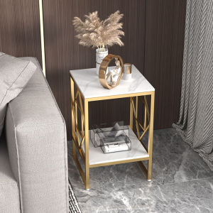 Coffee Table โกรธanian Hand-Made Natural Limestone Sofa Side Table Square Minimalist Bedsiddesk Hotel Console Table สำหรับรามท่อนเหล็กอวยให้