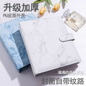 A5 Leather Album Compact Four Grids Idol Mini Card Storage Book Snap Photos Album 3 Inch Circle of Friends Magnetic Card Book