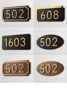 ZHICAIYOU | Customizable Acrylic Number Plate for Home and Hotel Decor Magnetic