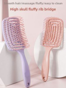 Natural Fluffy Pork Rib Comb High Cranial Top Anti-Static Hairdressing Scalp Massage for Men Women Long Hair Grooming Tool