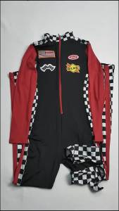 Women Racing Girl Costume: Halloween Race Driver Uniform & Long Sleeves Outfit