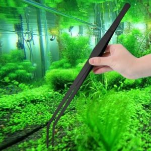27cm / 48cm Aquascaping Tool Silver And Rainbow Stainless Steel Curved / Straight Tweezer for Aquarium & Terrarium Plant