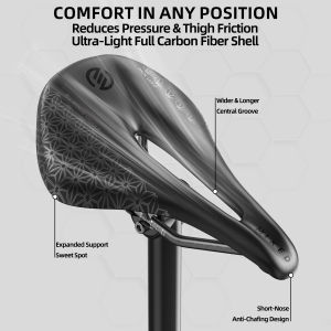 MIXED 6D Cycling Carbon Saddles 155mm Road Mountain Bicycle Seats Pack Light Saddle Comfortable Race Bike Seats