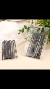 50/100pc U shape Black hair Pin Rambut Pin Hitam Saloon U pins with Box