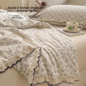 NAIYOUCHENG | Floral Lightweight Washable Summer Quilt