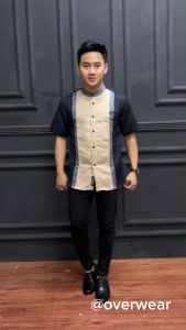 Baju koko pria terbaru 2025 koko kurta lebaran lengan pendek casual kekinian