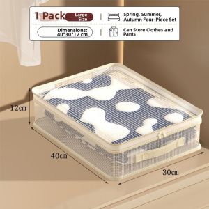 Mesh Four-piece Set Storage Bag Organizer Dustproof Divided with Handle