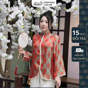 (MA74) Pháp phục đi chùa THUKEO mẫu lót hầu mới chất lụa gấm kim cao cấp