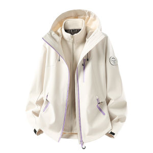 XUEFENGLANGYIN | Womens Petite Dopamine 3-in-1 Lightweight Windproof Waterproof Hardshell Jacket