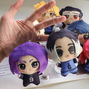 14 Styles 10cm New Blue Lock Plush Pendant KeyChain Yoichi Isagi Nagi Seishiro Mikage Reo Rin Itoshi Itoshi Sae Action Doll Toy Fans Peripheral Gifts