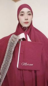 Mukena Lesti crinkle renda jumbo 3 in 1