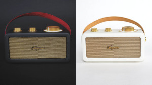 SANGEAN RA-101 FM / Bluetooth Portable Wooden Cabinet Radio Ivory Gold/Black Gold - 1 Year Manufacturer Warranty