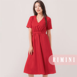 RIMINI - Dress Wanita Casual Vneck Lengan Pendek xs-xl - Amery Dress - 85629