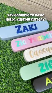Personalized ELSA Cutlery Set | Spoon Fork Chopsticks | Utensils Set with Storage Case