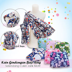 Kain Gendongan Bayi Jarik Ring Sling Selendang Cukin Motif Karakter 175x75cm - Qlisa