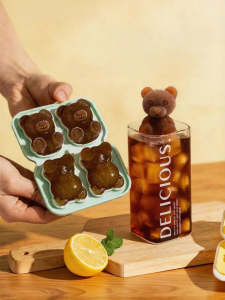 MODERN SWEETHOME | Cute Bear Shape Large Ice Tray Food Grade Silicone
