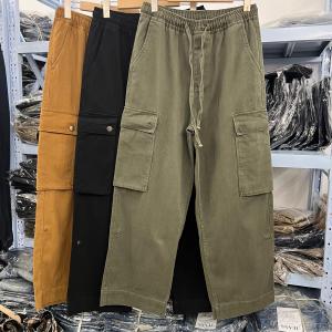 Quần Dài Ống Rộng Bằng Cotton 100% Mùa Thu Đông Ấm Áp Quần Dài Thường Ngày Cho Nam Quần Dài Ống Đứng Nhiều Túi Thương Hiệu Thời Trang