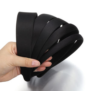 1PC Black Full Wrap Cloth Plastic Headband 1.5-4mm Wide Headband Base for Women Girls DIY Headwear Jewelry Making Accessories