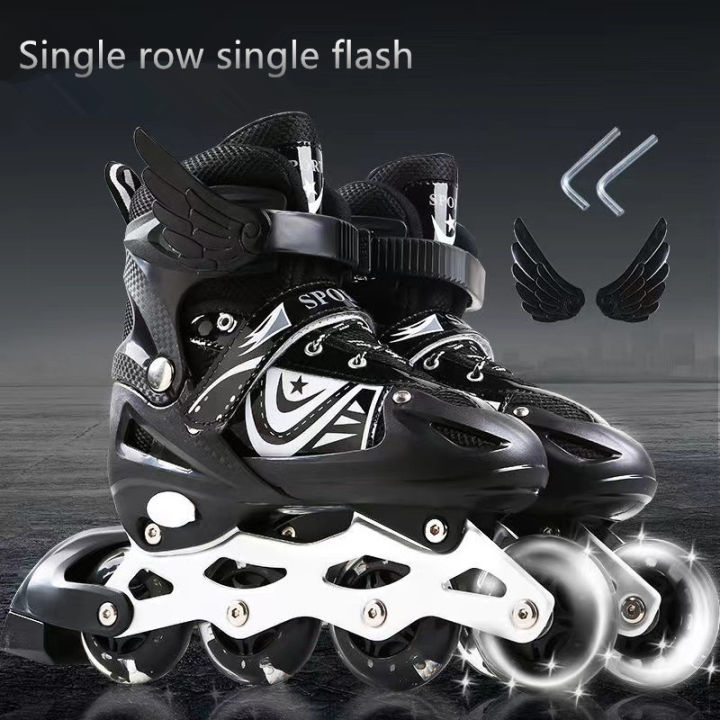 Full flashing Roller skates Sliding Inline Sneakers wheels Row