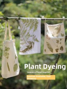 Plants Tapping and Dyeing Fabric Bag Cotton Material