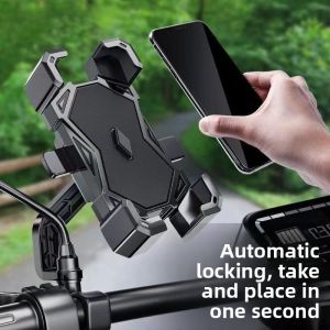 MONLEYTA | Super Stable Bicycle Phone Holder Waterproof Sunshade Navigation For Electric Motorcycle Shock Absorption Bike Mount