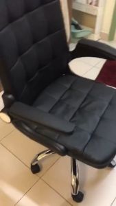 เก้าอี้ขาเหล็ก เก้าอี้บาร์ทรงสูงแบบมีที่วางแขน เก้าอี้หมุนได้ 360°เก้าอี้สำนักงานเบาะหนัง มีพนักพิงหลัง ปรับความสูงได้  Office Chair เก้าอี้เล่นเกม เก้าอี้เกมมิ่ง Gaming Chair