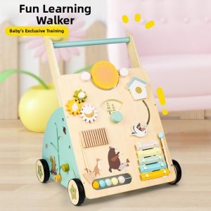 Anti-Tip Walking Trainer Toddler Push Cart