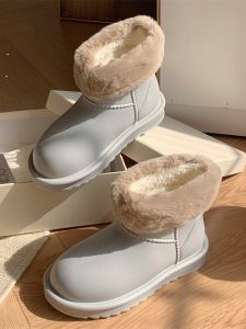 Womens Winter Boots 2023 New Anti-slip Outdoor Wear Fleece-lined Waterproof Fashion EVA Cotton Shoes Thin Strips Warmth