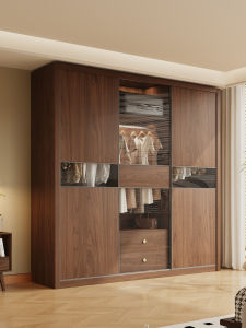 Vintage Style Solid Wood Wardrobe Sliding Door