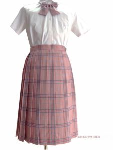 Summer High Waist Plaid Skirt Set JK Uniform Half-length Fashion Pleated Midi Skirt Student School Uniform Pink Grids Ensemble