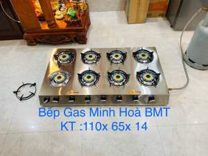 Bếp gas 8 lò Đầu đốt NHÔM chuyên mỳ cay bánh xèo hải sản vv